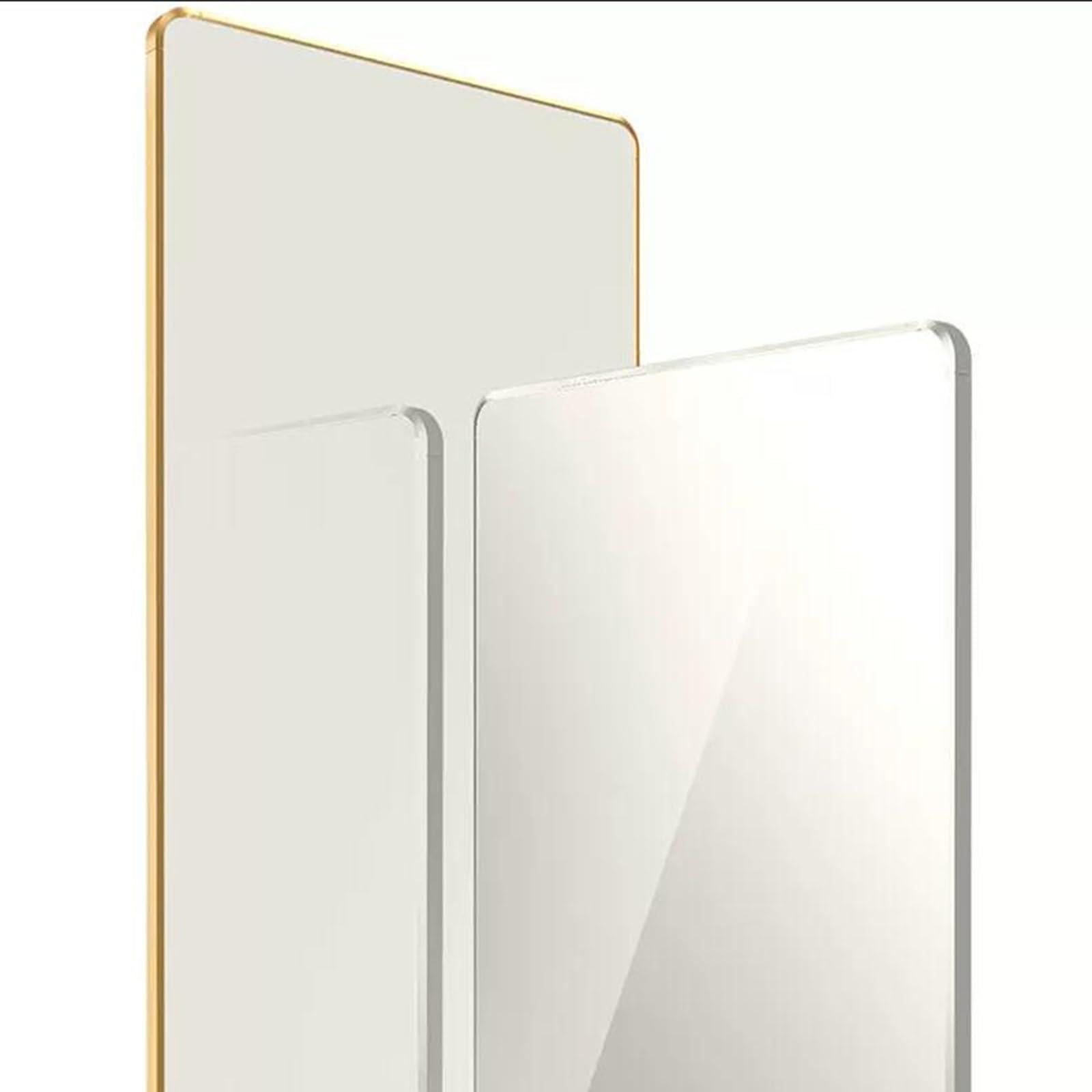 LXP LXP Wardrobe Pull-Out Folding Mirror, Full-Length Mirror Wardrobe, Built-in Invisible Sliding Mirror, Rotating Telescopic Mirror 110 * 36cm (Color : Silver, Small : 110 * 36cm)