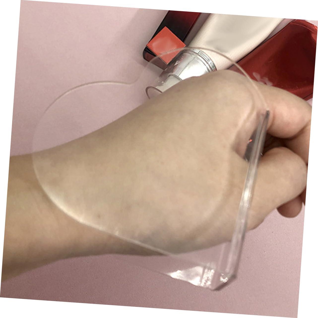 PHENOFICE PHENOFICE Handheld Heart Makeup Mixing Tray Acrylic Mixing Plate for Makeup Foundation Mixing Palette with Stainless Steel Spatula