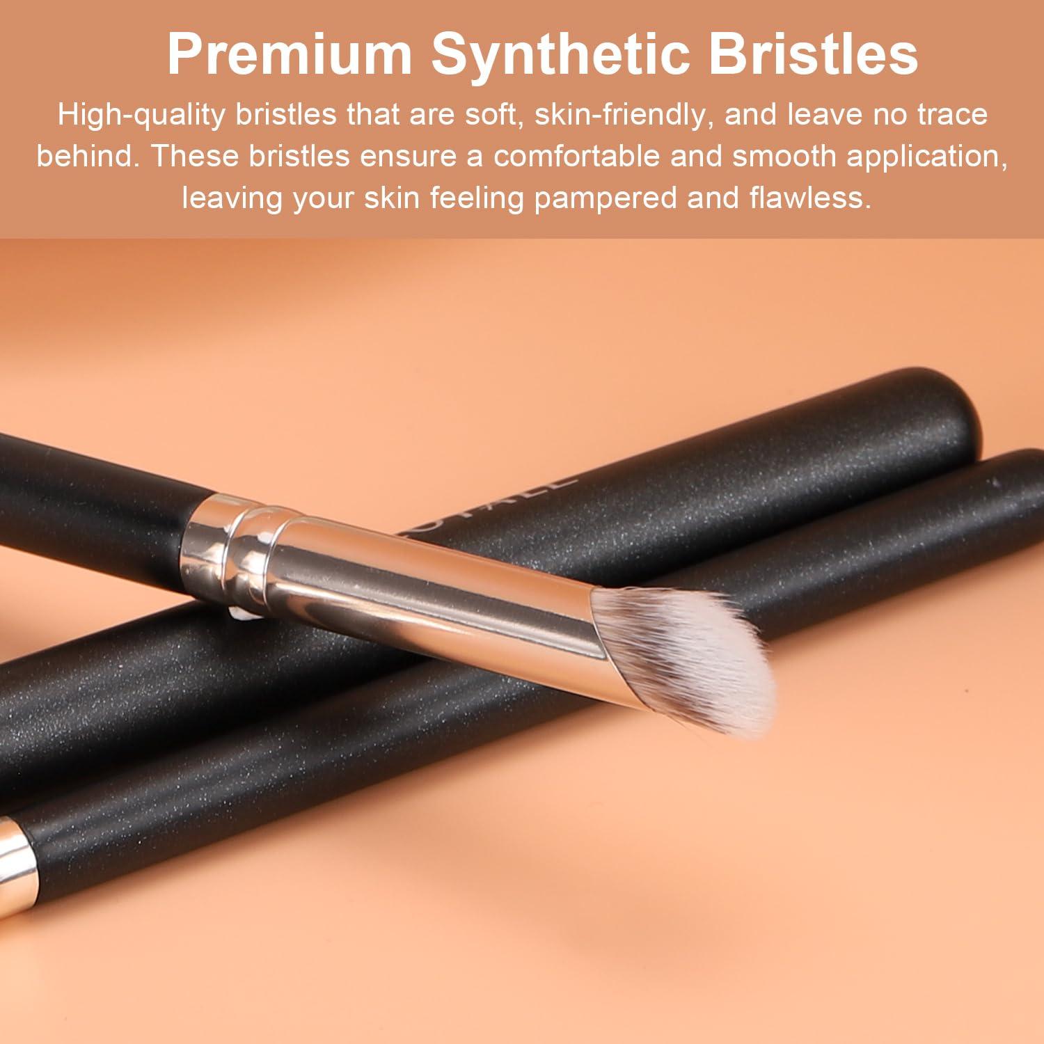 TEOYALL TEOYALL Mini Nose Contour Brush, Synthetic Under Eye Concealer Brush for Blending Setting Buffing with Liquid, Cream and Powder Cosmetic (370S)