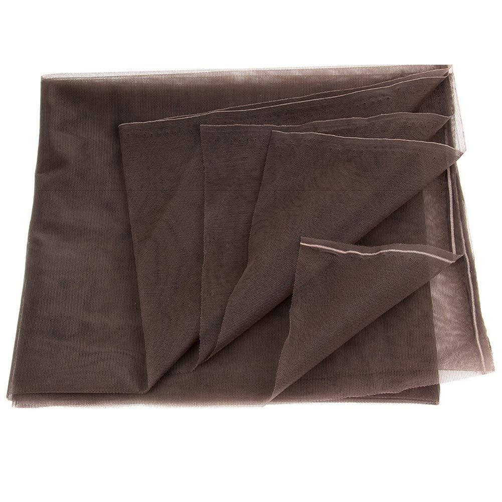 LesafeV LesafeV Swiss Lace For Wig Making 1 Pcs Lace Front Hair Net 1/4 Yard Weaving Wigs Foundation Toupee Frontal Closure Net For Making Wigs 2# Gray