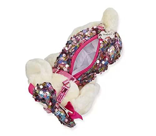 Poochie Poochie Girls Sequin Labrador Puppy Purse with Removable Hair Bow!