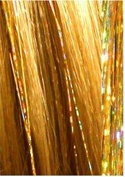 La Demoiselle 40 inch Hair Tinsel 200 Strands Two Colors : Sparkling Silver & Sparkling Gold