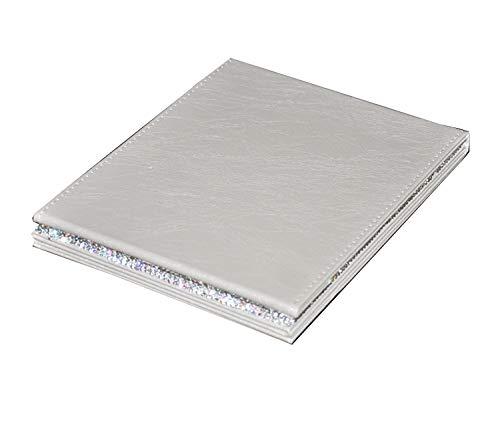 Bestbling Bestbling Bling Portable Mirror Folding Travel Vanity Mirror with Desktop Standing Makeup Mirror for Cosmetics Beauty (Silver)