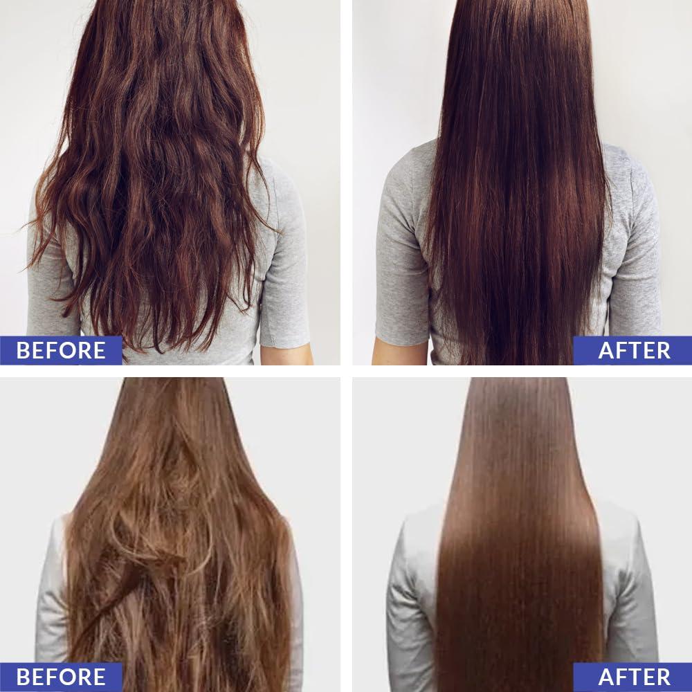 KERAGEN KERAGEN Hair Duo: Clarifying Shampoo (2 Oz) + Brazilian Keratin Smoothing Treatment (16 Oz) - Sulfate-Free, Formaldehyde-Free, Deep Cleansing, Eliminates Curls, Frizz