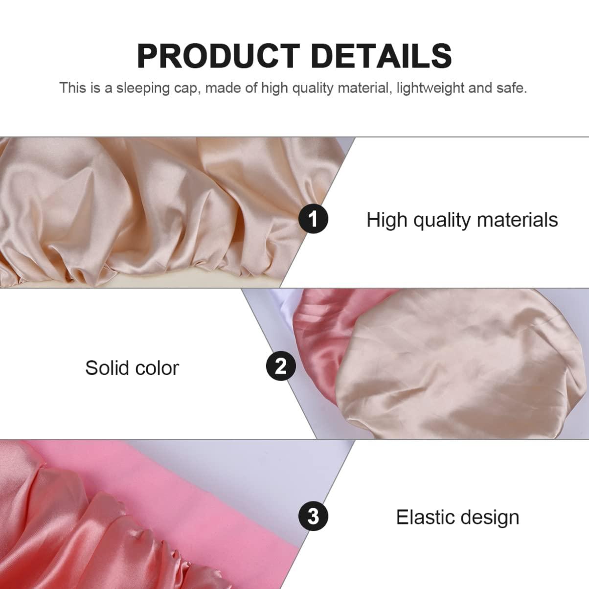 CALLARON CALLARON Bonnet Bath Hat for Women Reusable Shower Caps Spa Bathing Shower Hat Bath Caps Satin 3Pcs