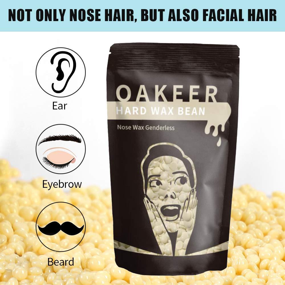OAKEER Oakeer Nose Wax Kit - 40 Sticks, Hair Remover for Men & Women, Ears & Nose, with 20 Paper Cups & 100g Wax