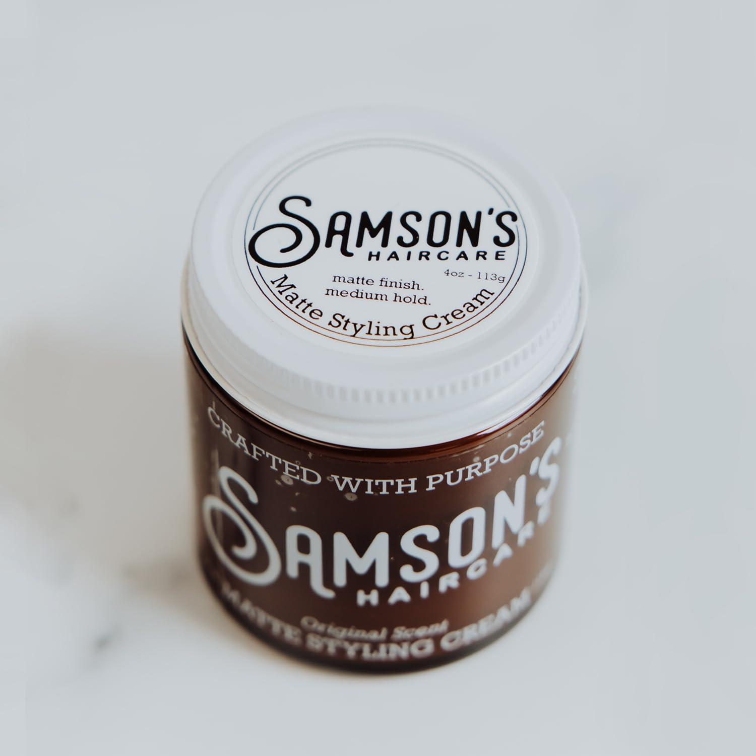 SAMSON\'S HAIRCARE SAMSON\'S HAIRCARE Matte Styling Cream, Best Matte Finish with Easy Application, Nourishes and holds hair, Ideal for both Men & Women, 4 oz.