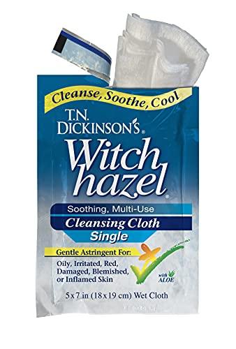 T.N. Dickinson's T.N. Dickinson's Witch Hazel On-The-go Multi-use Cleansing Cloth Towelette Singles, 14 Count