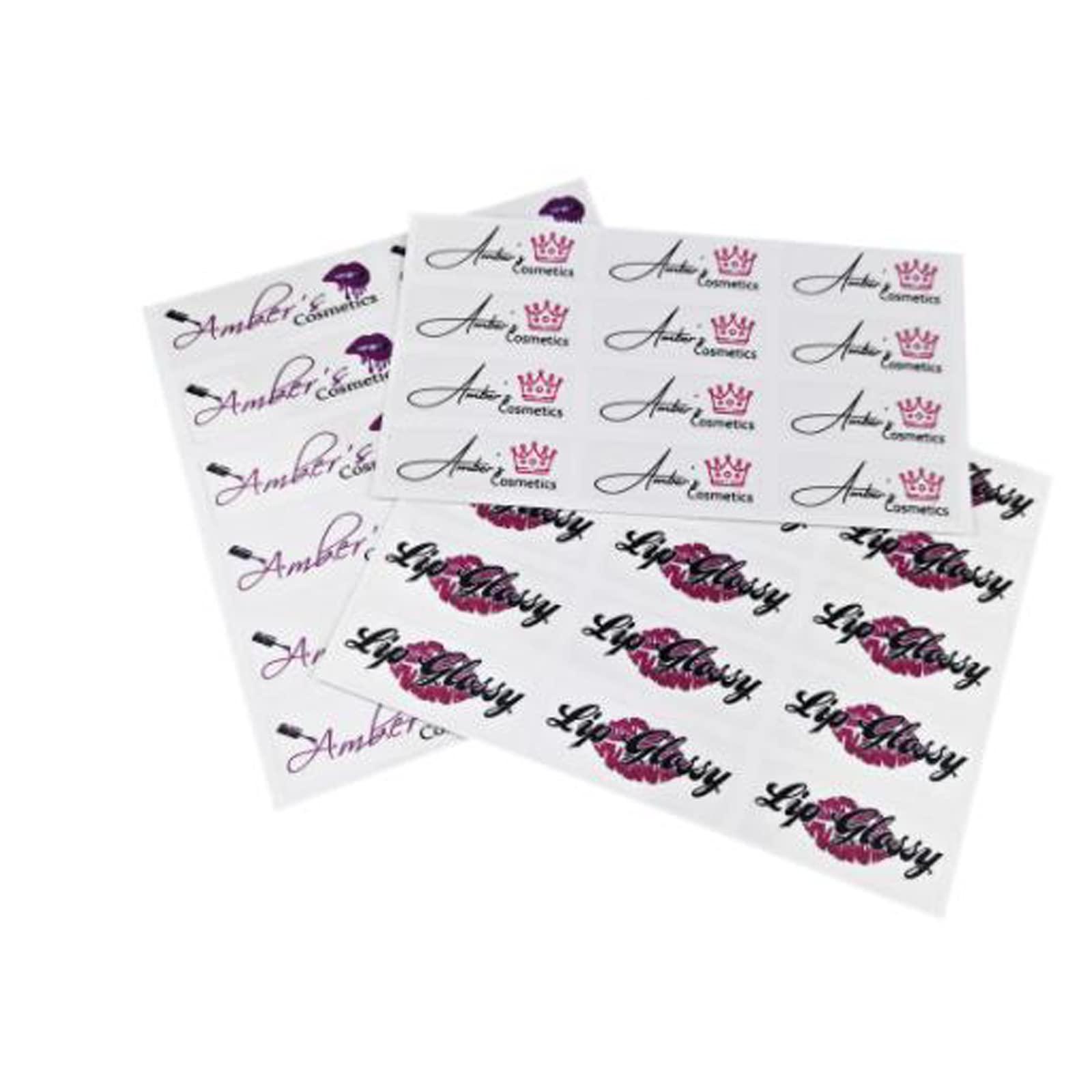 HHWY HHWY 100PCS Clear Lip Gloss Labels Personalized Custom Logo Eyelash Stickers for Lip Stick DIY Personalized Transparent Chapstick Labels Lip Balm (1x3cm)