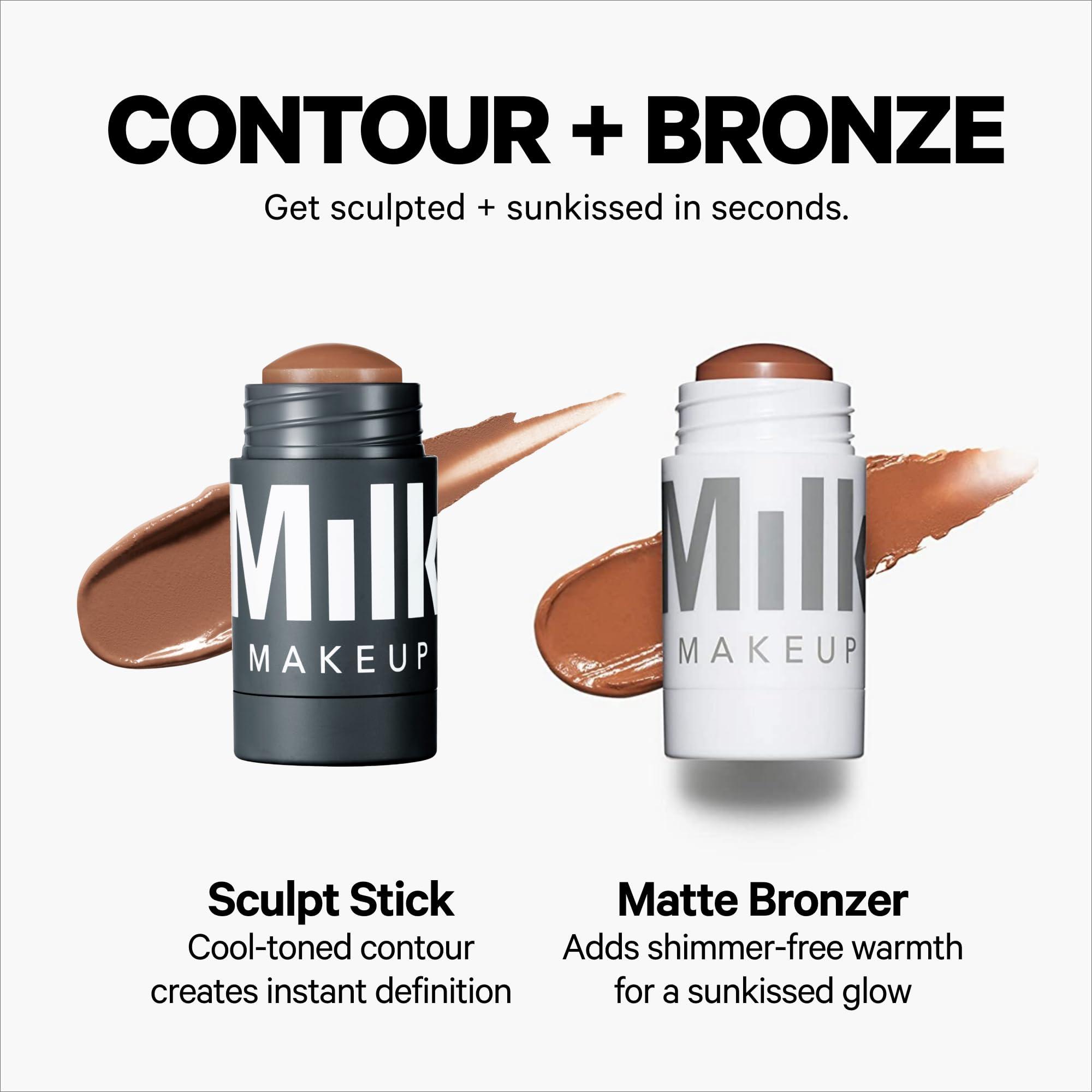 Milk Makeup Milk Makeup Sculpt Stick, Toasted (Fair to Light) - 0.19 oz - Cool-Toned Cream Contour Stick - Buildable, Blendable Color - 1,000+ Swipes Per Stick - Non-Comedogenic - Vegan, Cruelty Free