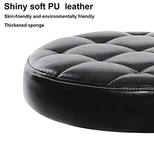 ZHOUXIAO ZHOUXIAO PU Leather Swivel Massage Salon Stool with Footrest, Round Rolling Stool Beauty Spa Chair,Adjustable Height Bar Stool for Hairdressing Manicure Tattoo Barber Hairdre red