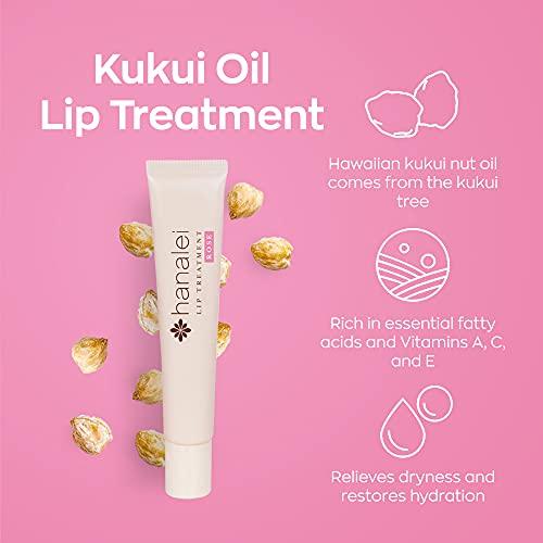 Hanalei Hanalei Cruelty-Free & Paraben-Free Lip Treatment to Soothe Dry Lips  Made with Kukui Oil, Shea Butter, Grapeseed Oil  Restores Dry Lips - Made in USA  Rose Tint  Full Size, 15g