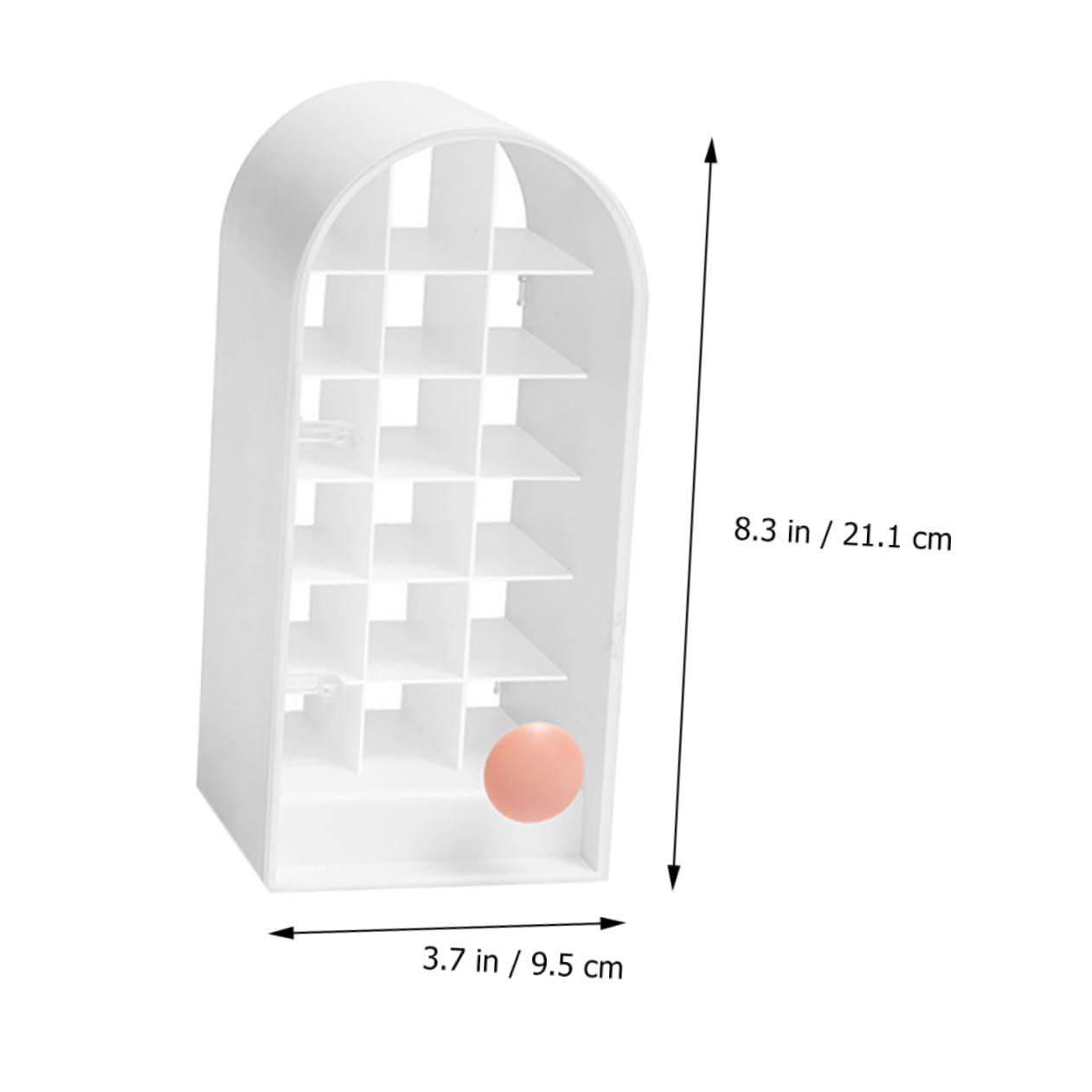 Baluue Baluue 1pc Lipstick Storage Box Lip Gloss Stand Desktop Cosmetic Makeup Display Rack Cosmetic Display Cases Clear Cosmetic Makeup Organizer Lipstick Holders and Organizers White Abs