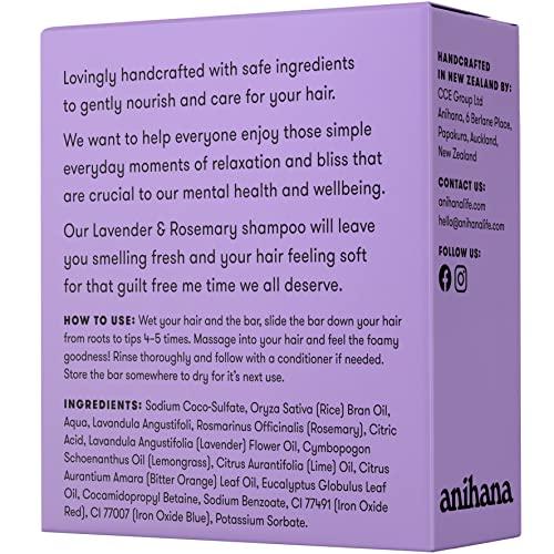 ANIHANA ANIHANA Shampoo Bar for Thin Fine Oily Hair Gives Hair Volume & Body Natural Healthy Look and Shine Paraben Free Lavender and Rosemary 2.29 oz