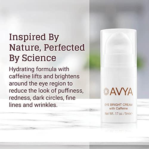 Avya Skincare AVYA Eye Bright Cream (0.17oz / 5ml) - Advanced Ayurvedic Skincare/Caffeine Reduces Dark Circles and Puffiness/Tightens and Reduces Fine Lines Around Eyes