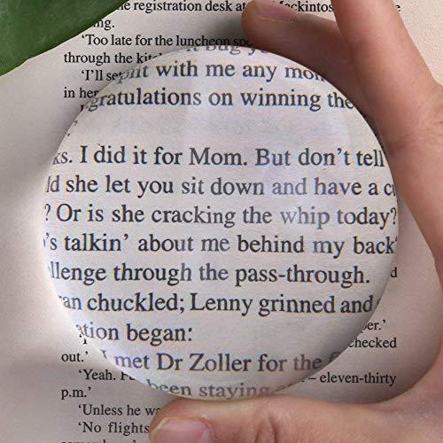 Zerodis 6X Optical Magnifier Dome, Portable Acrylic Dome Half Ball Lens for Reading Books Map Newspapers