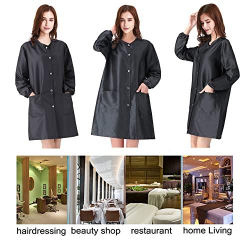 TopTie TOPTIE Custom Embroidered Salon Smock Barber Work Clothes Hairdressing Cape Hair Stylist Jacket Pet Grooming Smock-L