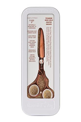 Cricket Cricket Centrix Roc-It Dog 6” Titanium Shear Professional Stylist Hair Cutting Scissor Lightweight, Rose Gold