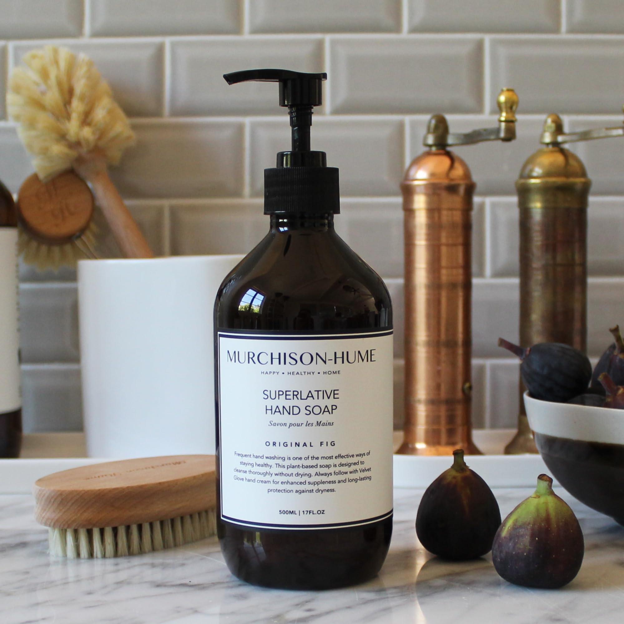 Murchison-Hume Murchison-Hume Luxury Vegan Hand Soap with Pump Dispenser, Moisturizing Hand Wash, SLS, Paraben & Cruelty-Free, 17oz (Original Fig)