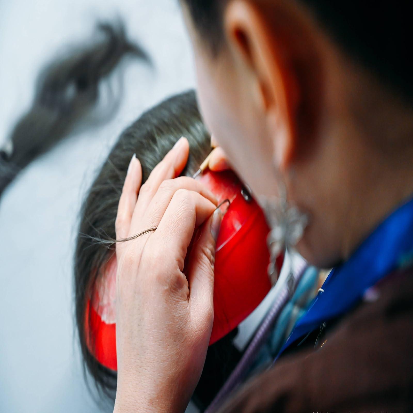 Mprosthesis Toupee for Men Human Hair Wigs Mens Toupee European Virgin Human Hair Units Curly Wave Mens Wig Toupee Hair Real Human Replacement System for Man FPM Prosthesis Units 10\" x 8\" (#4 Light Brown)