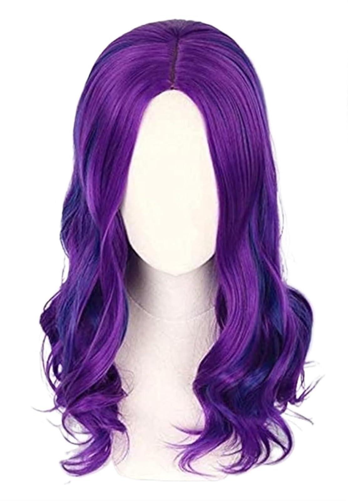 SHANFEIYU SHANFEIYU Anime women Purple and Blue Wig Halloween Fancy Dress Costume Wigs