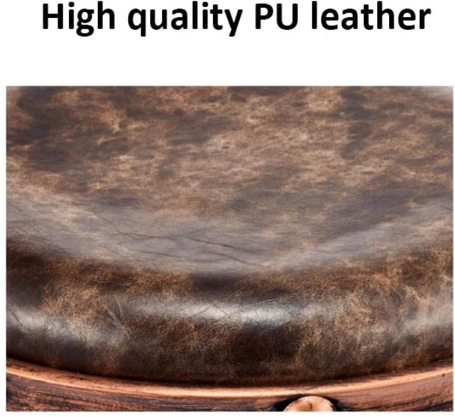 NEVRAH Swivel Bar Stool Guitar Stools Chairs on Wheel Saddle Stool with Black PU Synthetic Leather SeatAdjustable Height 45-58 cmSupported weight 160 KgOffice Stool Saddlefor Beauty Kitchen Salon Home Of