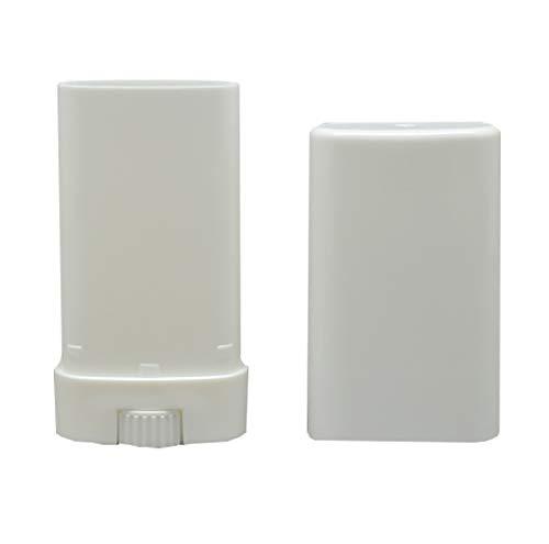 BesYouSel BesYouSel 15g White Lip Balm Tubes Plastic Lipstick Deodorant Containers Refillable Empty Bottles Oval Lip Balm Tubes,Beauty Tools Travel Set for DIY Lip Balm Natural Products,Pack of 20