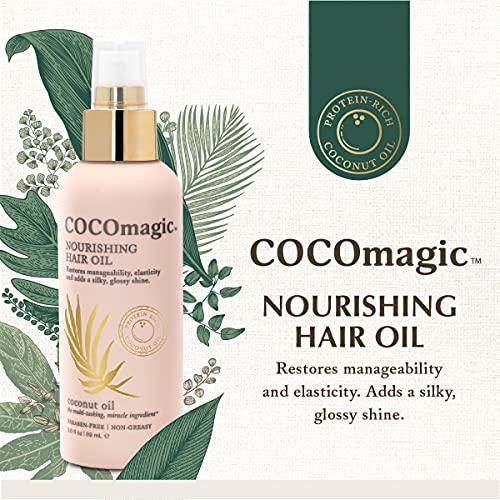 Cocomagic CocoMagic Nourishing Hair Oil | Promotes Healthy-Looking Hair | Restore Manageability, Add Silky, Glossy Shine | Paraben Free, Cruelty Free, Made in USA (3 oz)