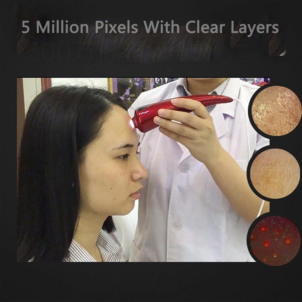 MAHWER MAHWER Face Skin Analyzer, Smart Skin Diagnosis System with 5 Million Pixel Lens and Touch Screen Design, 9 Kinds of Test Reports and Product Add Save Function