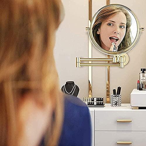 Suuim Vanity Mirror,Wall Mounted Makeup Mirror with 10X Magnification,8 inch Double Sided Vanity Magnifying Mirror,Cosmetic Mirror Shaving Mirror for Bathr