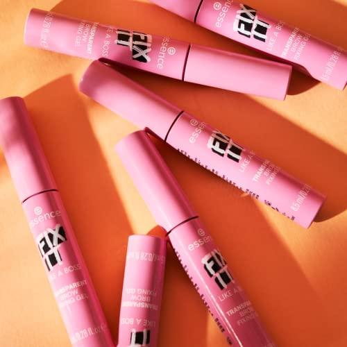 essence cosmetics essence | Fix It Like A Boss Transparent Brow Fixing Gel | Long Lasting, Fast Drying Brow Sculpting Gel | Free From Oil, Parabens, & Microplastic Particles | Vegan & Cruelty Free