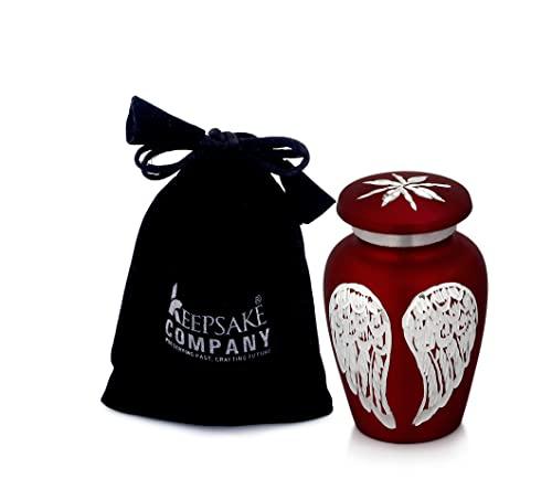 KEEPSAKE COMPANY Red Small Urn for Ashes, Mini Urns for Human Ashes, Cremation Keepsakes for Ashes, Small Keepsake Urns for Human Ashes, Decorative Ash Urn, Ash Holders for Human Ashes (Set of six/6) from Keepsake Co