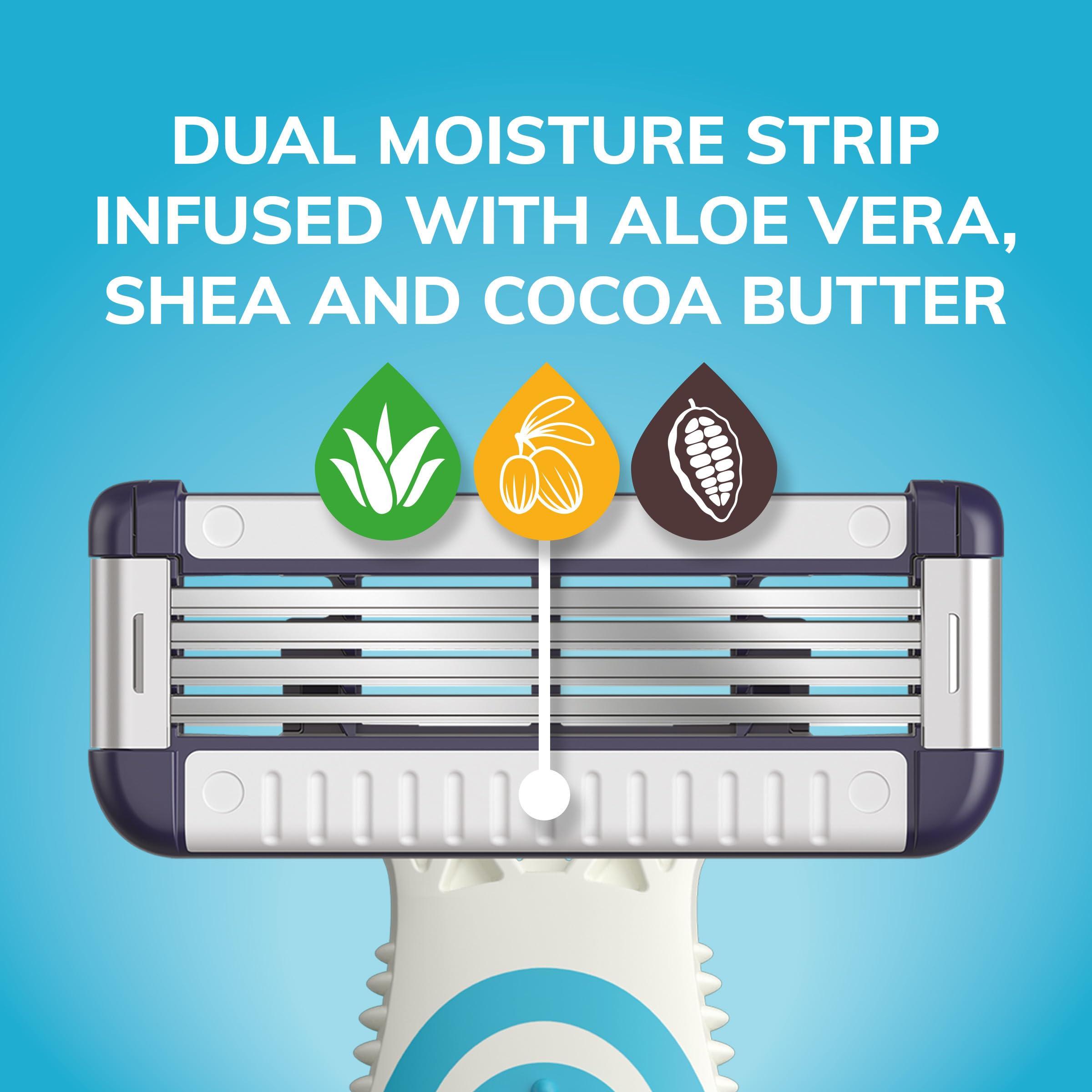 BIC BIC EasyRinse Sensitive Anti-Clogging Men's Disposable Razors, Clinically Proven for Sensitive Skin, Shaving Razors With 4 Blades, 6 Count