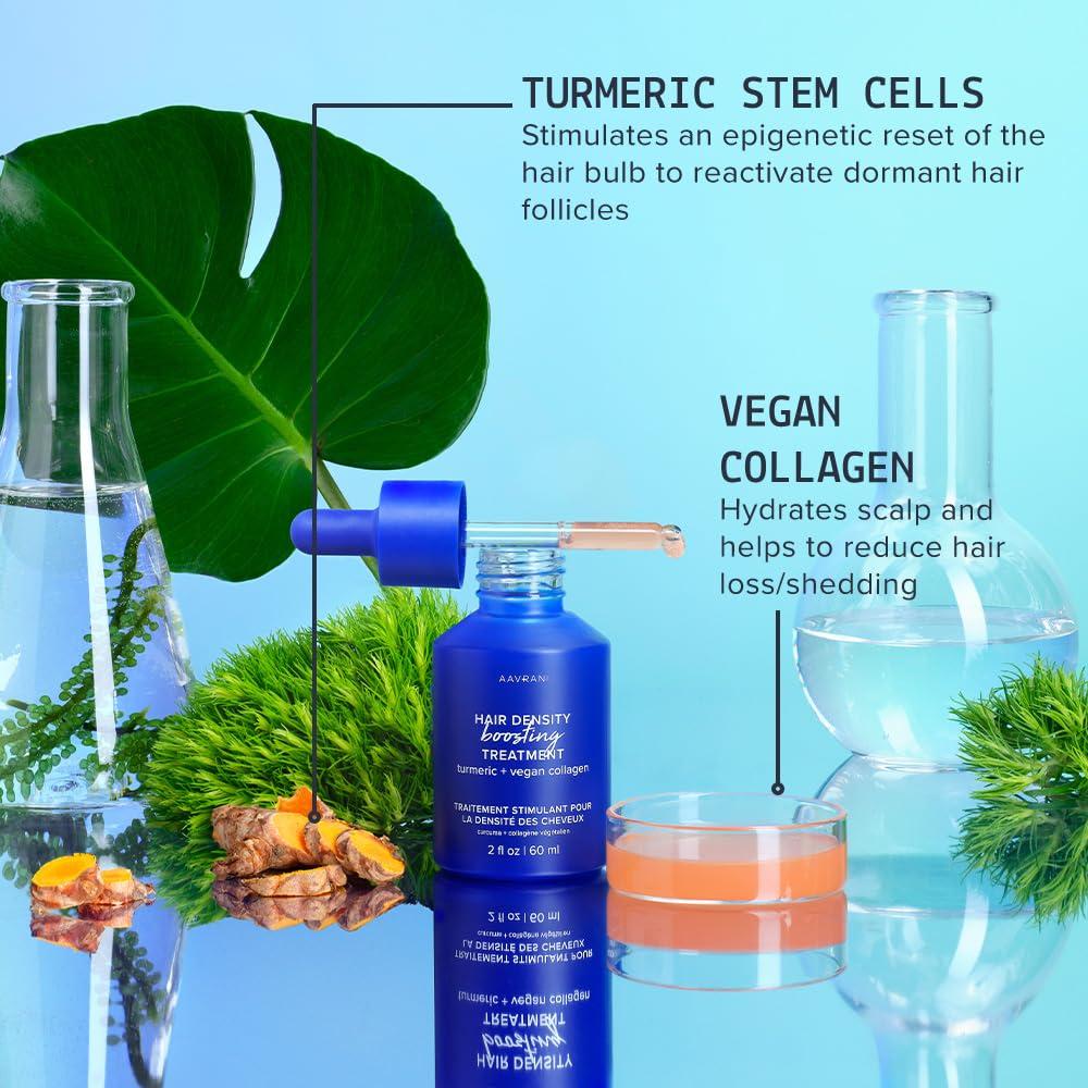 AAVRANI AAVRANI Hair Density Boosting Treatment - Ashwagandha, Vegan Collagen, And Turmeric Scalp Serum For Thicker, Fuller Hair - Vegan, Non-Greasy - 2 Fl Oz