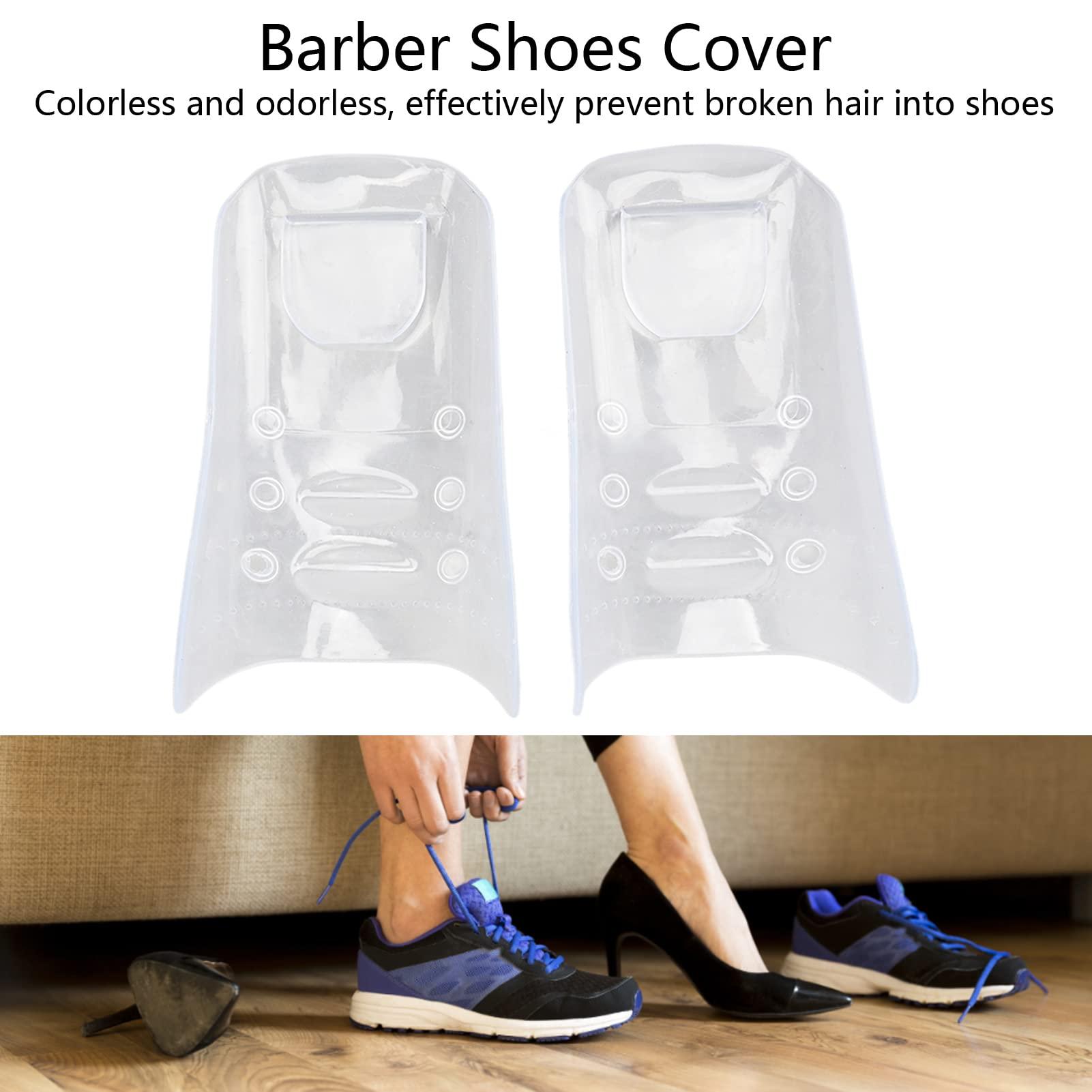 Pongnas Barber Shoe Cover 1 Pair Salon Hairdressing Shoes Cover Transparent Hair Stylist Haircut Shoes Cover Shoes Protector