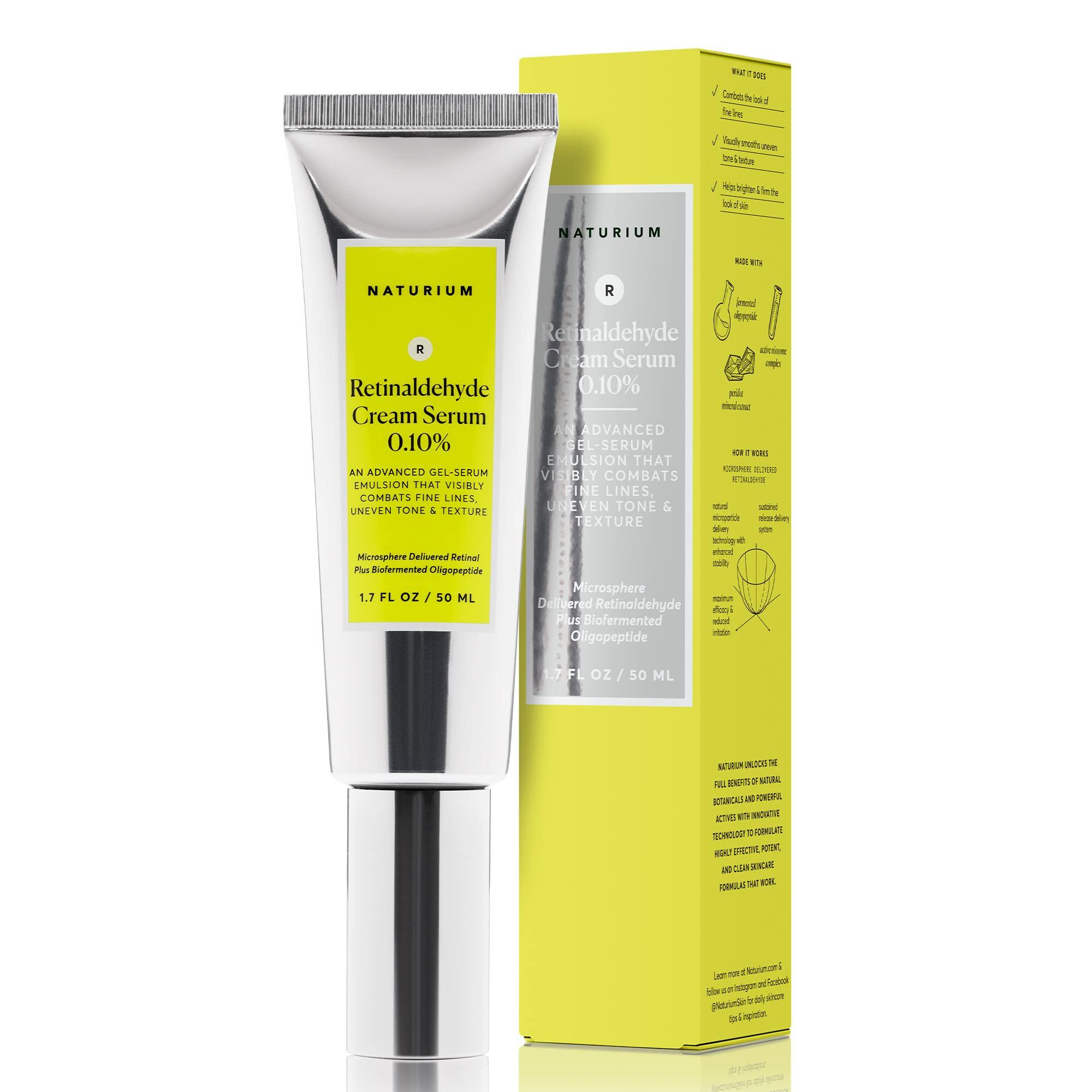 Naturium Naturium Retinaldehyde Cream Serum 0.10%, Advanced Anti-Aging & Smoothing Potent Face & Skin Care, 1.7 oz