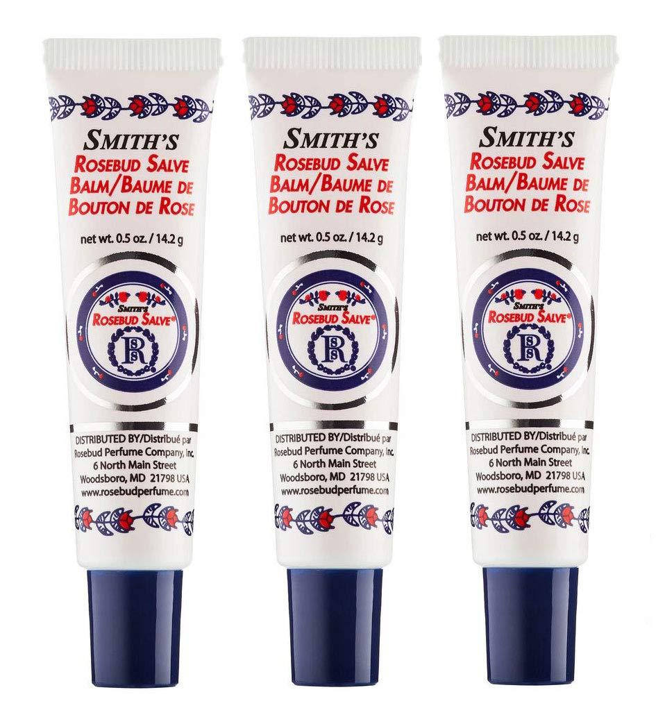 Rosebud Perfume Co. Rosebud Perfume Co. Original Rosebud Salve Tube Three Pack - Moisturizes and Protects Lips - Soothes Irritation and Dry Skin - 3 x 0.5 oz Tubes