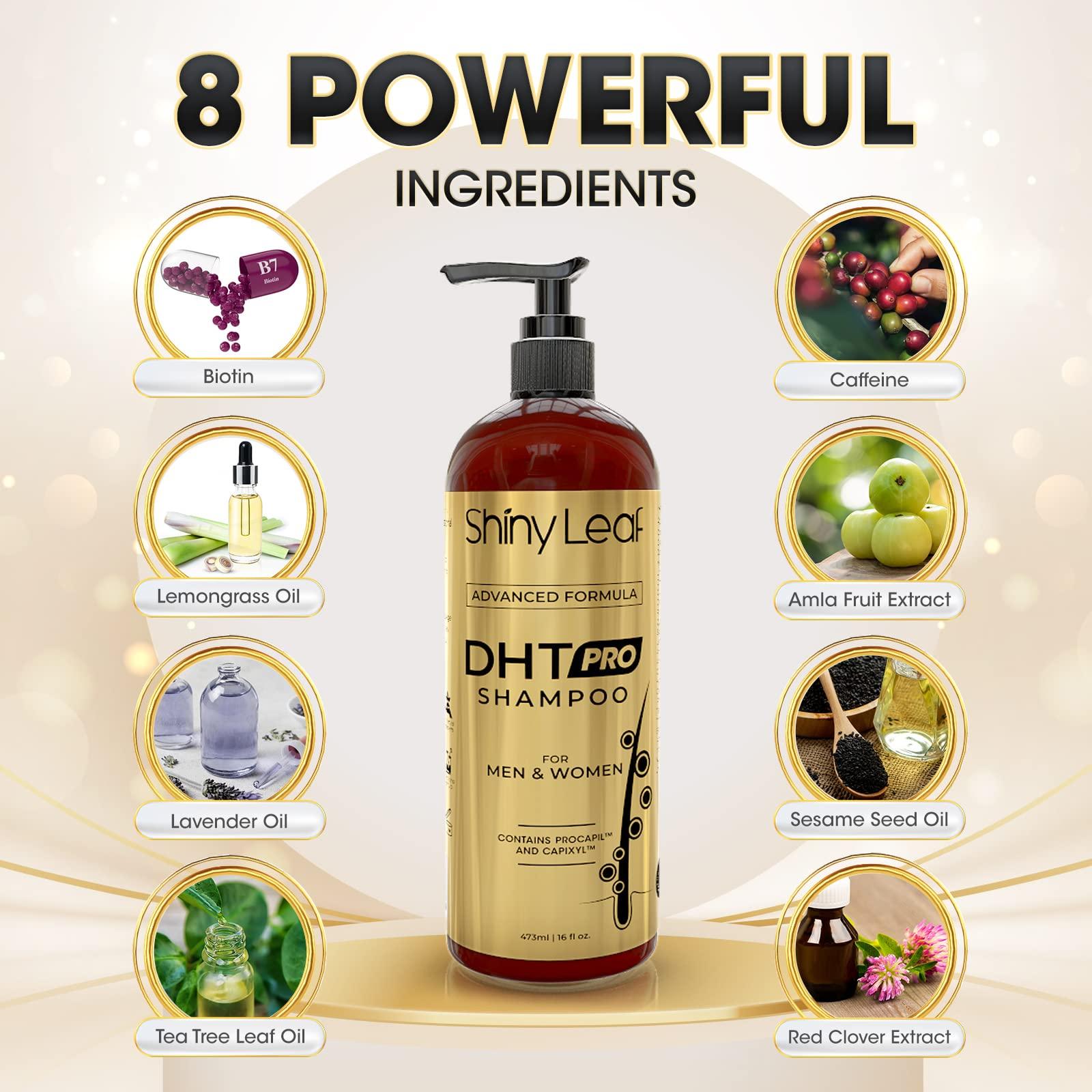 Shiny Leaf Ultimate DHT Blocking Shampoo Bundle: Advanced Formula & Original Blend for Hair Growth, 3-Pack Anti-Thinning Treatment for Men & Women