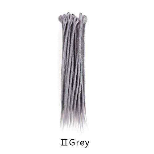 Aosome Aosome Dreadlocks Extensions 20Pcs Handmade Dreads Extensions Crochet Synthetic Dreads 20inch Deep Grey