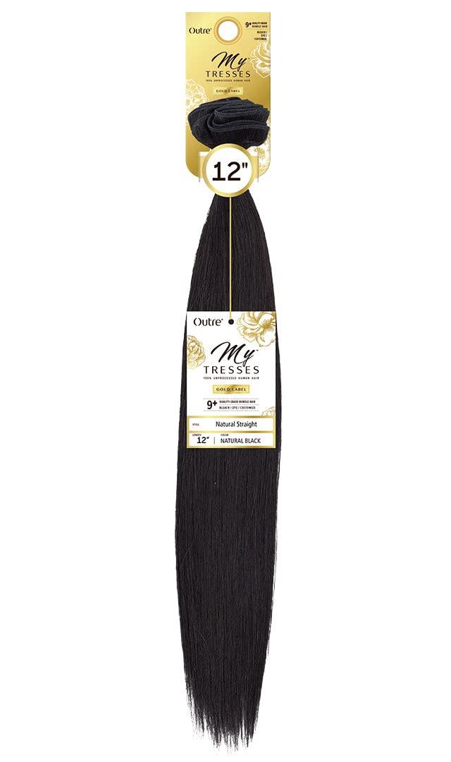 Outre Outre My Tresses Gold Label Silky Straight Style Unprocessed Human Hair Weaves - GOLD LABEL NATURAL STRAIGHT 10 (NBLK)