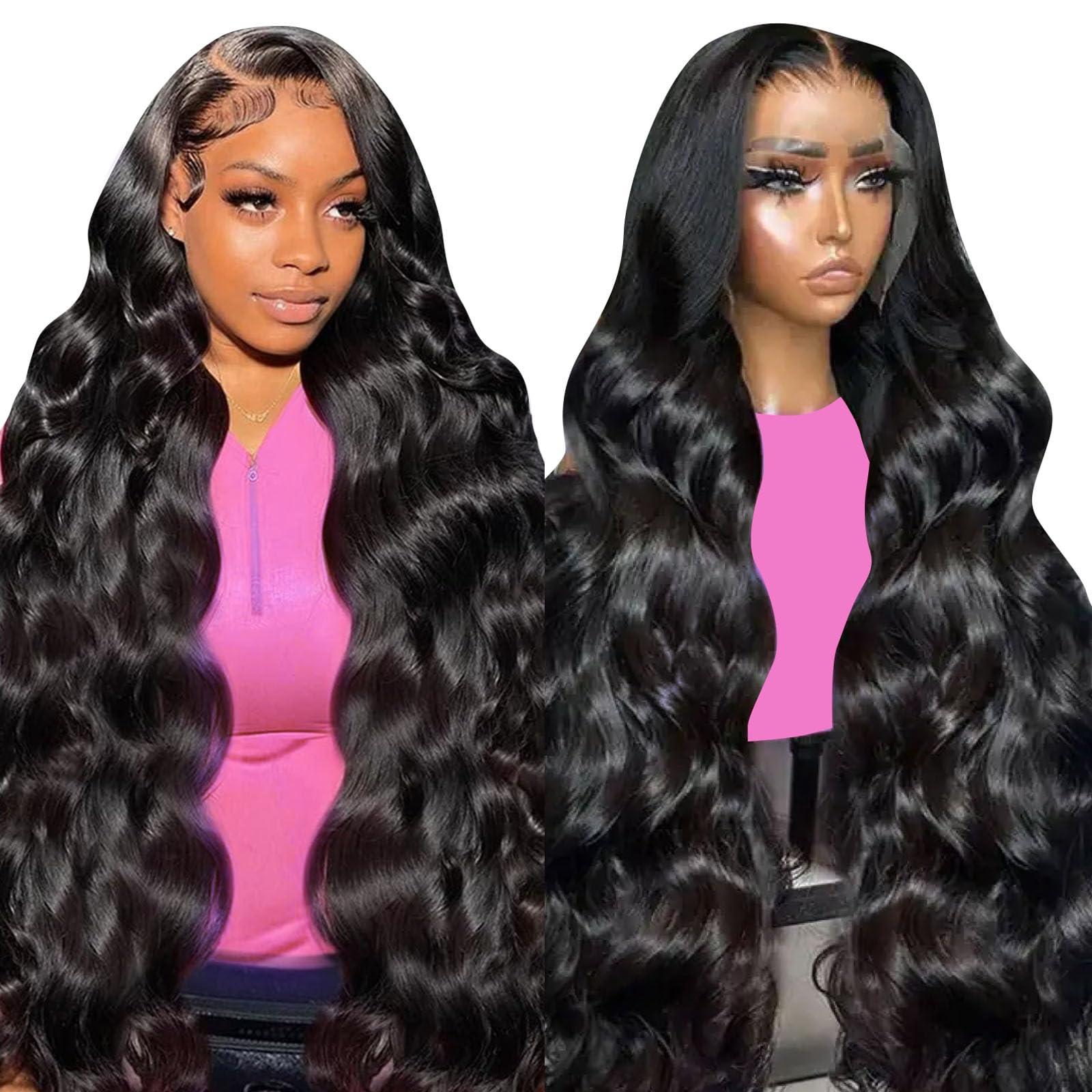 Tuneful Tuneful 32 Inch Body Wave Lace Front Wigs Human Hair 13x6 HD Lace Frontal Wigs Human Hair 220% Density Human Hair Lace Front Wigs for Women