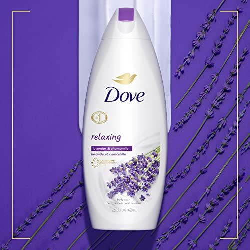 Dove Dove Body Wash for Softer and Smoother Skin After Just One Use Lavender Oil and Chamomile Stress Relieving and Calming 22 oz, 4 Count