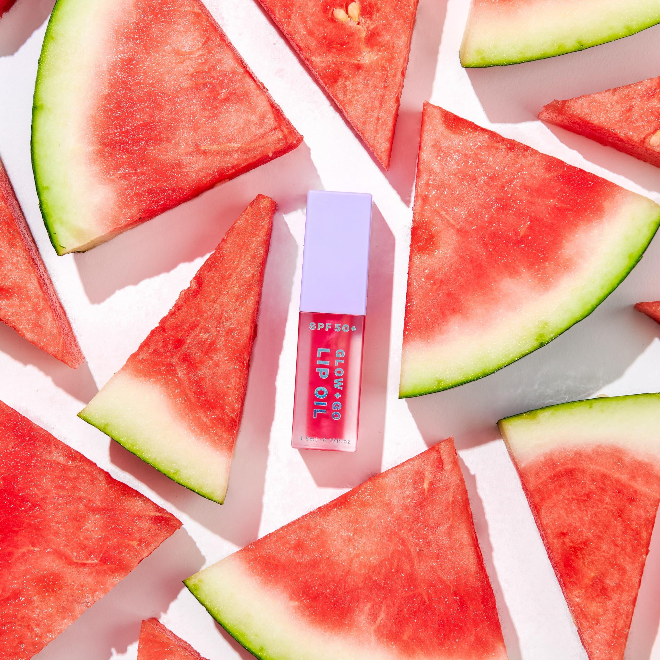 Naked Sundays Naked Sundays SPF50 Glow & Go Lip Oil: Lip Oil with SPF, Moisturizes and Protects Lips, 4.5ml in Watermelon