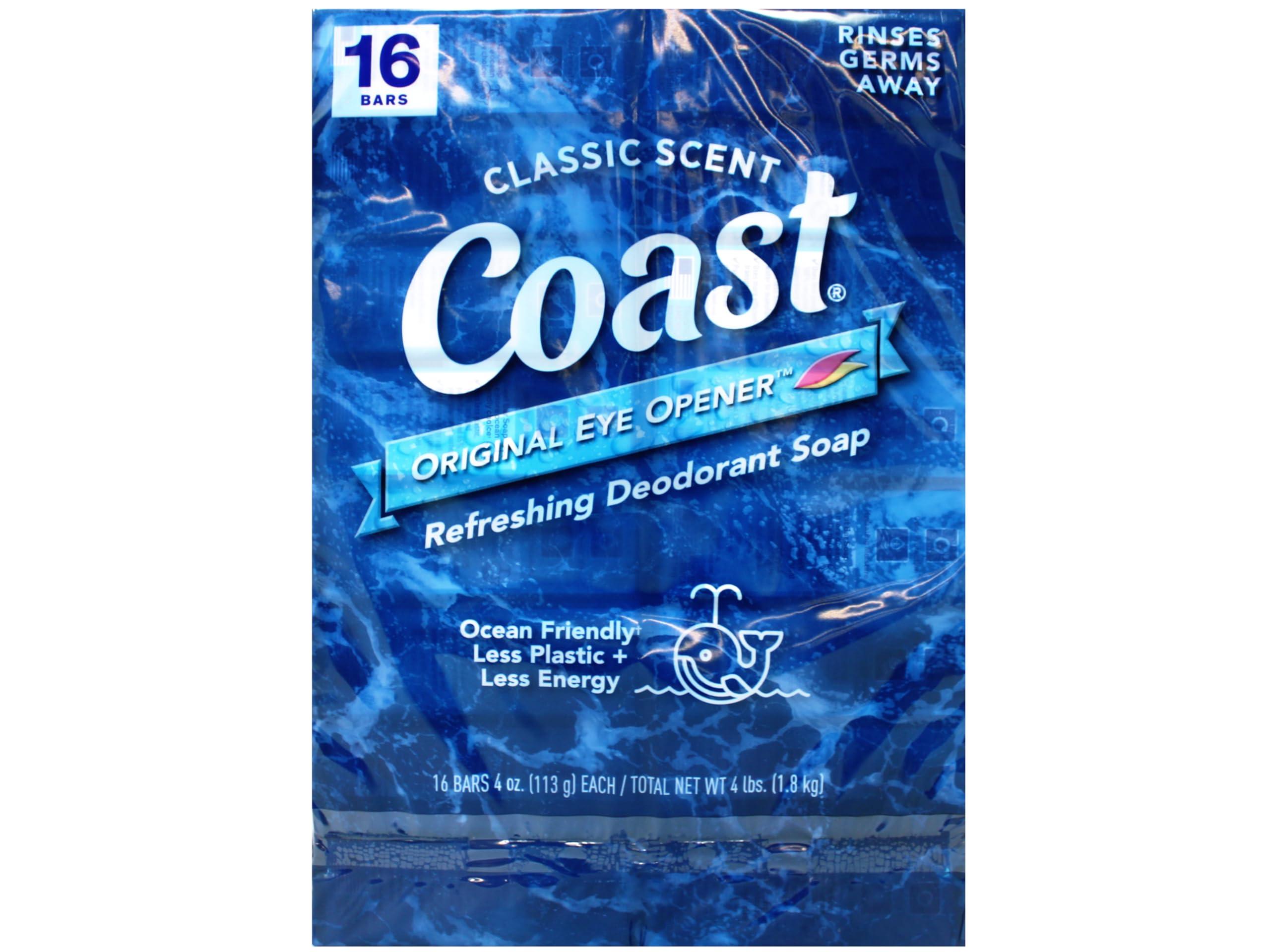 Coast Coast Classic Original Scent 4oz, 8 Bars 2 Packs (total 16 count)