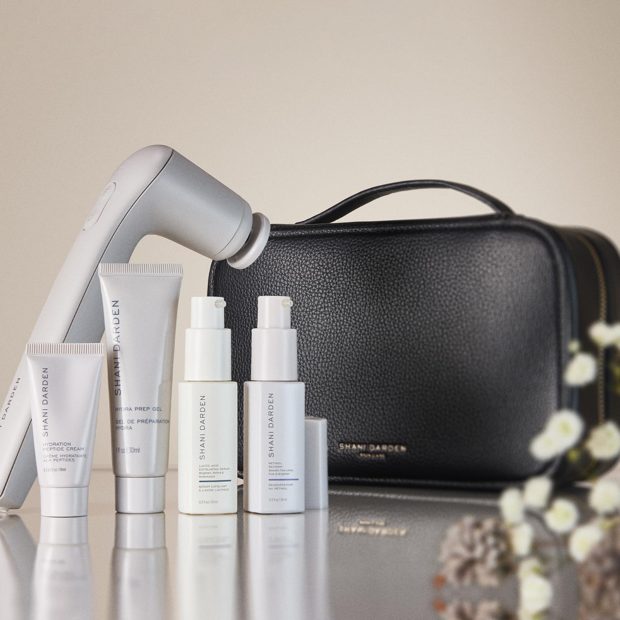 SHANI DARDEN SHANI DARDEN SKIN CARE Sculpt & Firm Travel Kit, Facial Sculpting Wand, Attachments, Retinol Reform & Lactic Serums, Peptide Cream & Pep Gel, 7 Items
