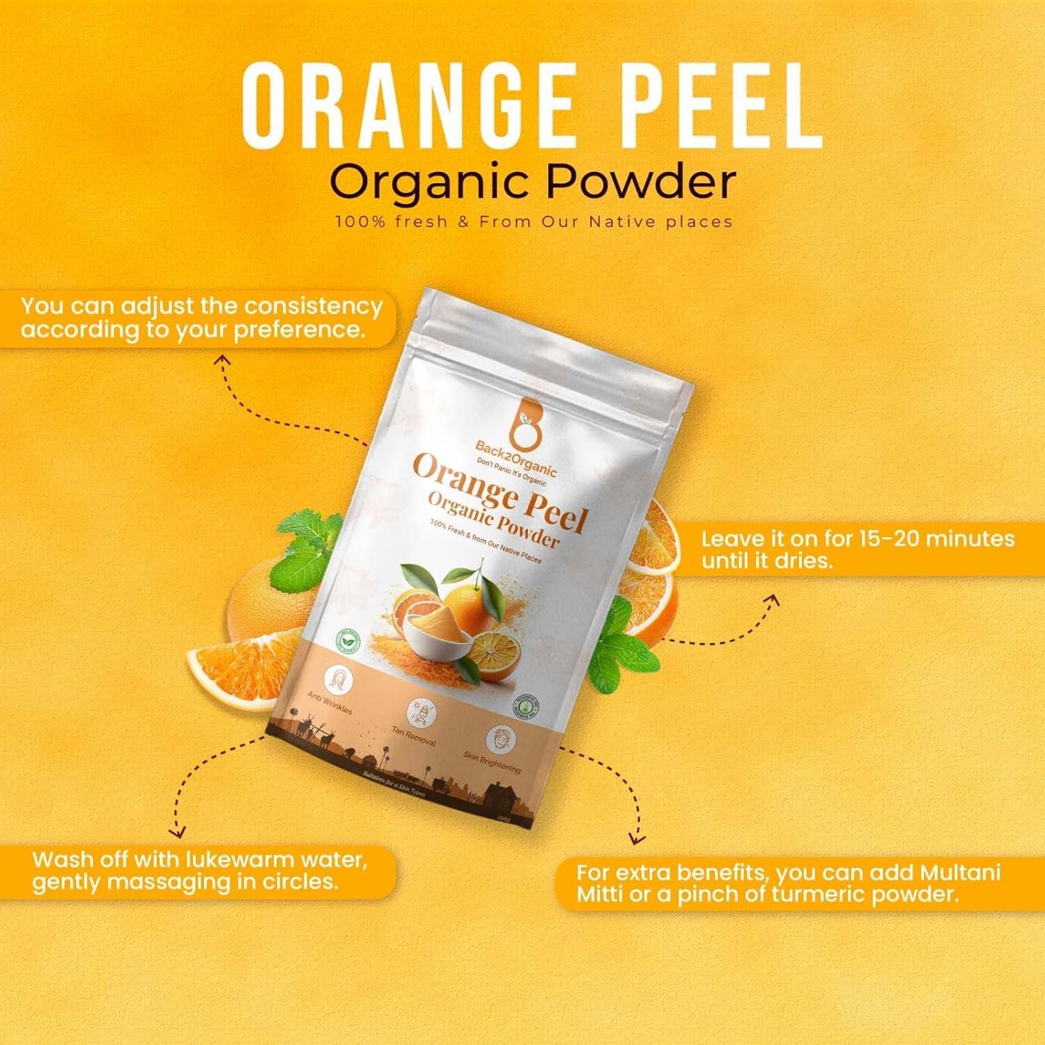 Generic Orange Peel Powder For Skin and Face | Help in Tan Reduce, Face cleansing and skin Glowing -210 gm