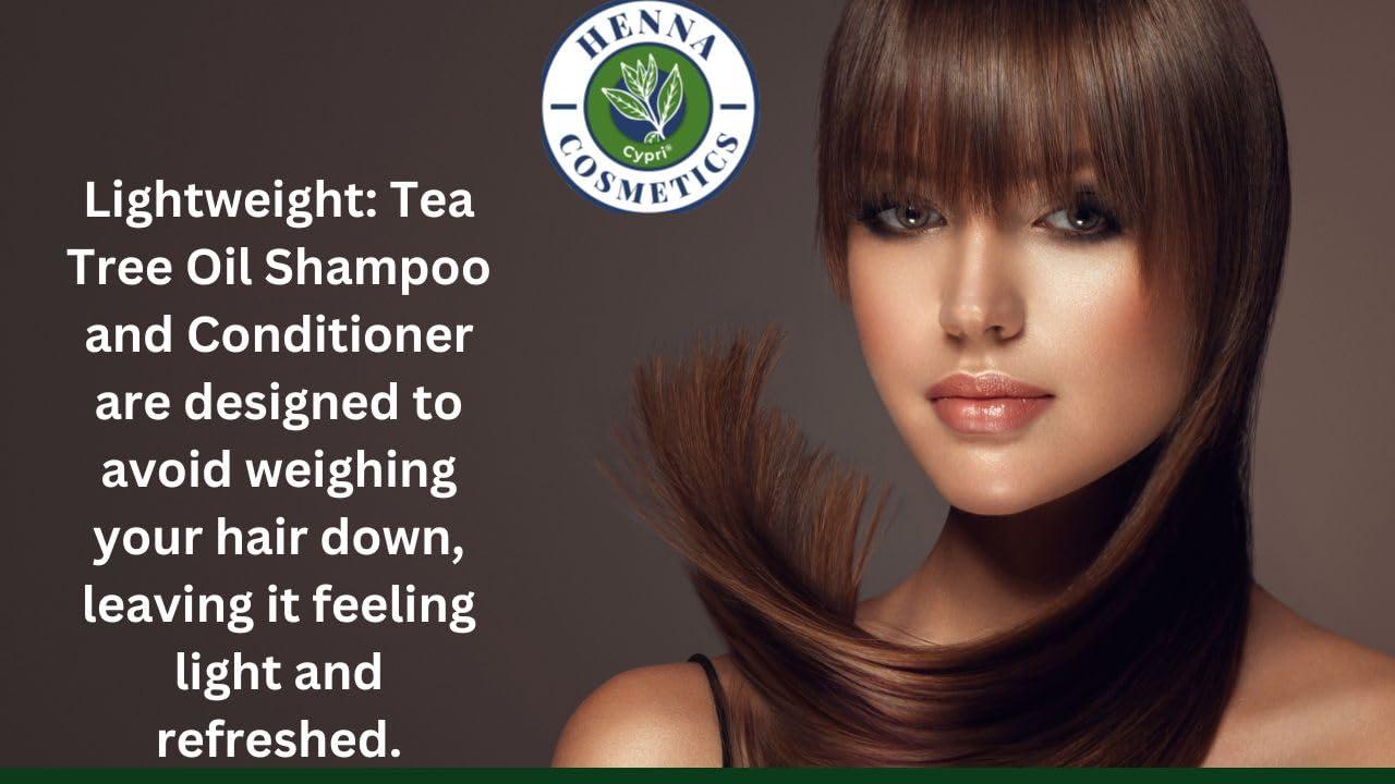 HENNA COSMETICS CYPRI Henna Cosmetics Tea Tree Oil Shampoo, Sulfate Paraben Free, 16.9 fl oz