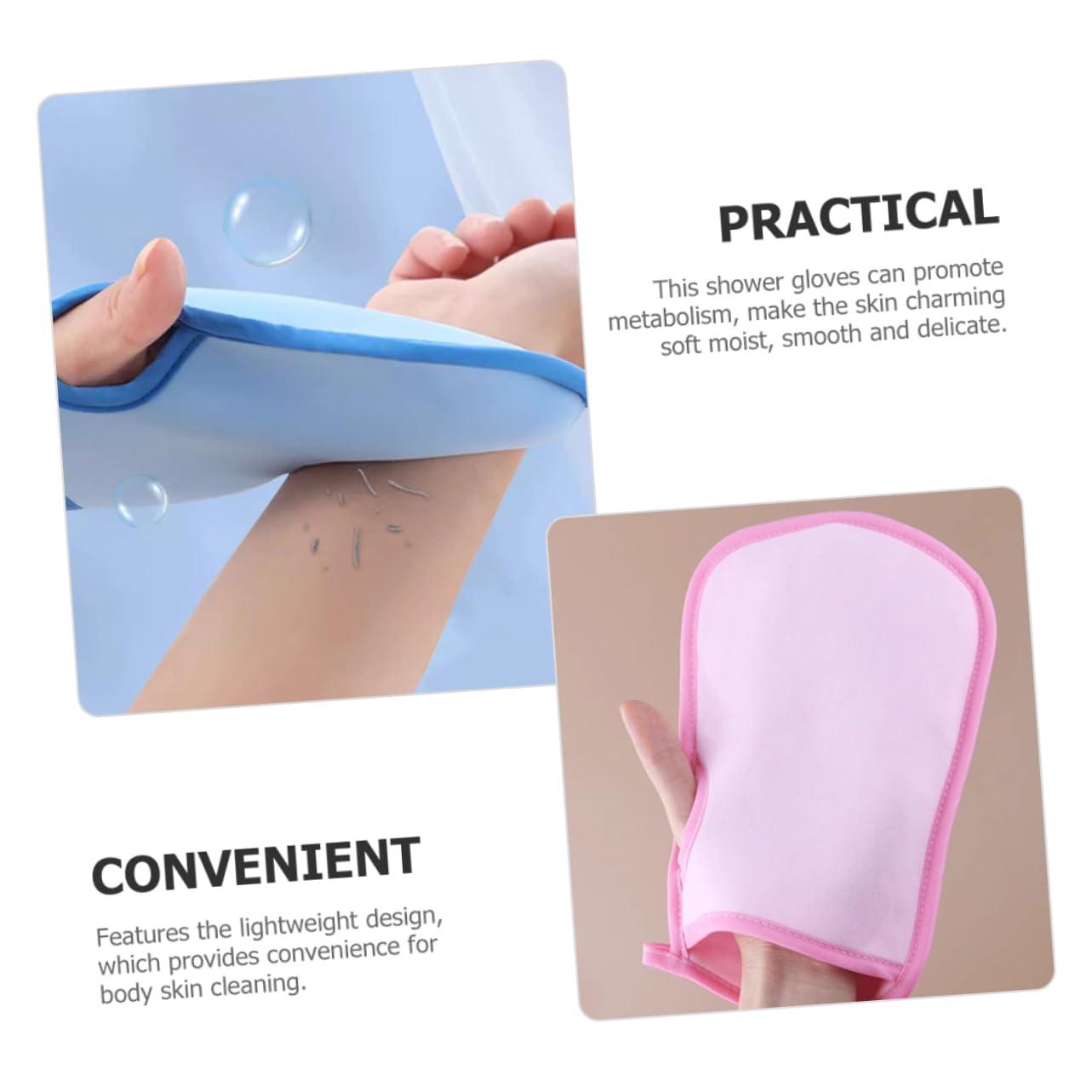 BUTIFULSIC BUTIFULSIC 4pcs Glove Bath Towel Shower Mitts Skin Scrubbing Mittens Exfoliator Mitt Bath Mitt Bath Glove Back Wash Scrubber Bathing Gloves Body Scrubber Exfoliating Mitt Bath Scrubber PVA