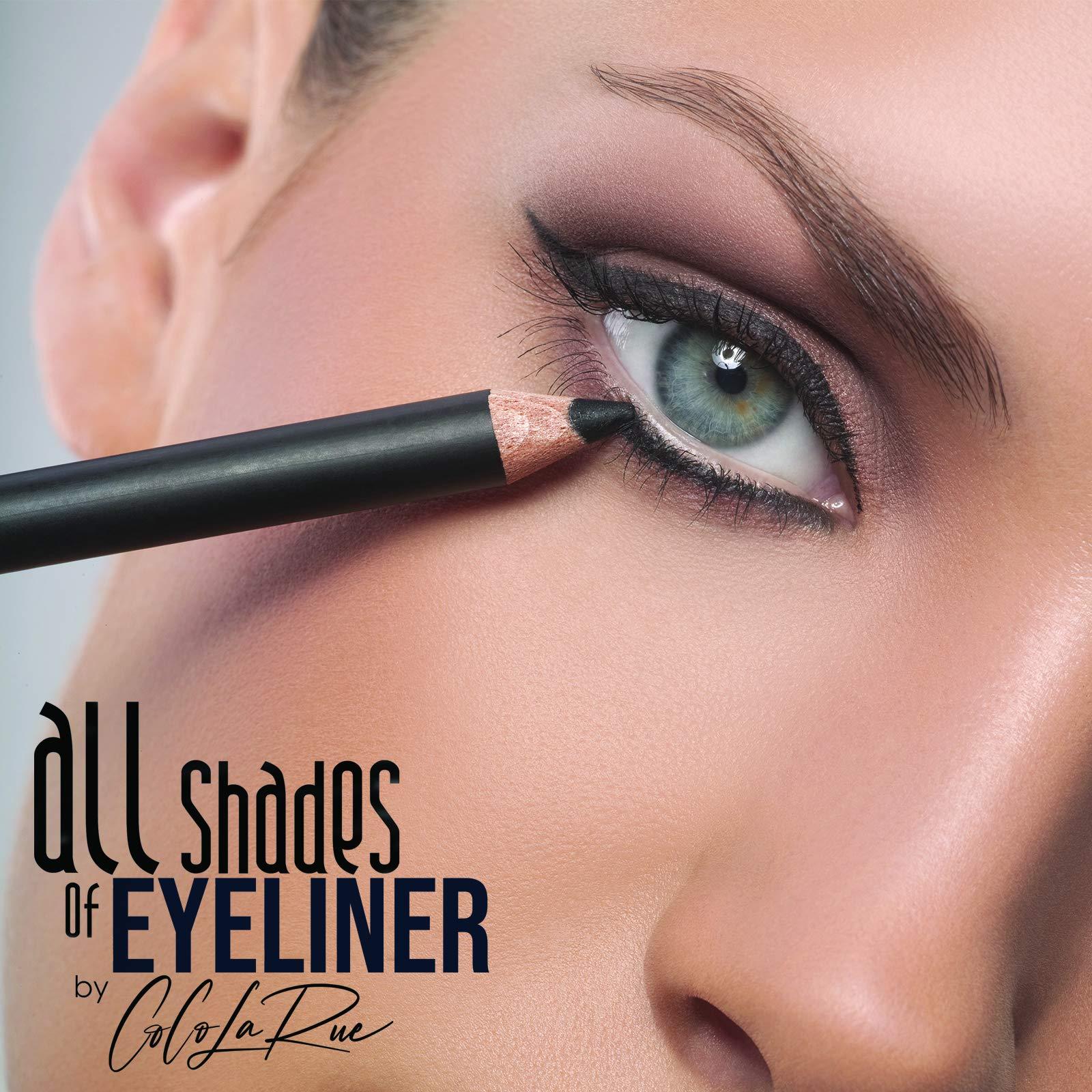 coco larue CoCo La Rue Eyebrow Pencil Eyeliner Waterproof Smooth Smudge Proof Pen Eye Pencils Intense Pigment Eye Liners for Women Affordable Makeup Eye Pencil (Black)