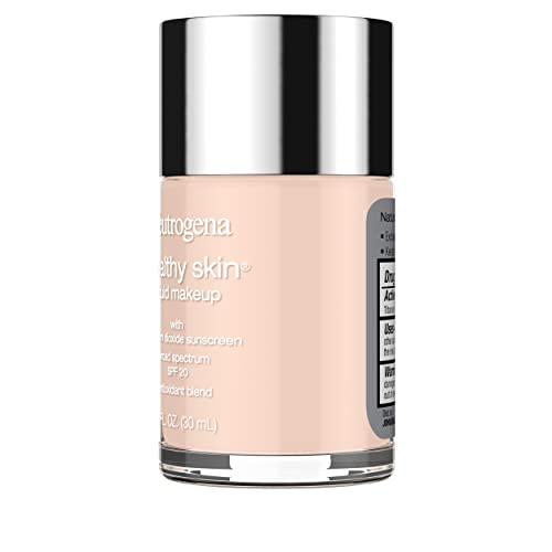 Neutrogena Neutrogena Healthy Skin Liquid Makeup Foundation, Broad Spectrum SPF 20 Sunscreen, Lightweight & Flawless Coverage Foundation with Antioxidant Vitamin E & Feverfew, Natural Ivory, 1 fl. oz